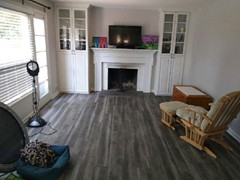 Luxury Vinyl Plank in modern gray color