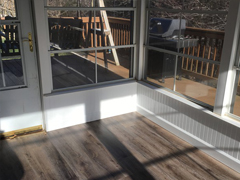 Luxury Vinyl Plank on sunporch